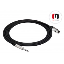 Reds Music  MCN1415 Kabel Mikrofonowy - STANDARD Neutrik - XLR F / Jack stereo długość 1.5 m
